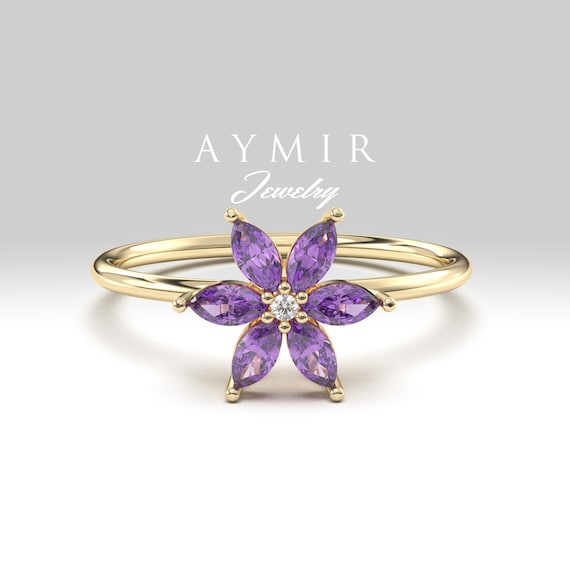 14k gold cheap amethyst ring