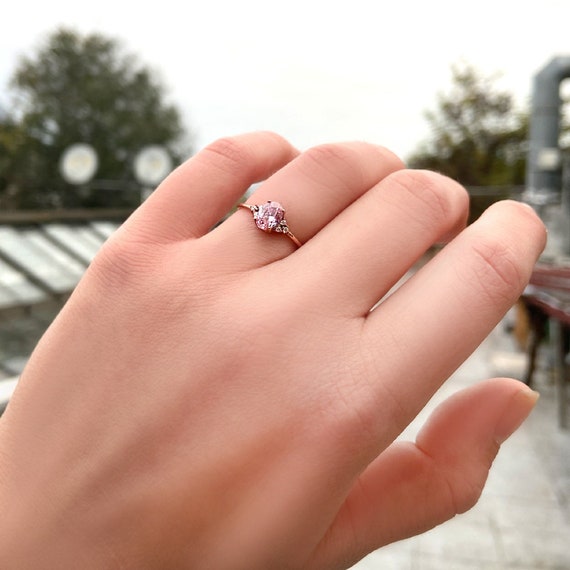 Buy Natural Pink Topaz Ring / Solid Sterling Silver/ 7ct Natural Pink Topaz  Victorian Reproduction made to Order Speechless Design103 Online in India -  Etsy