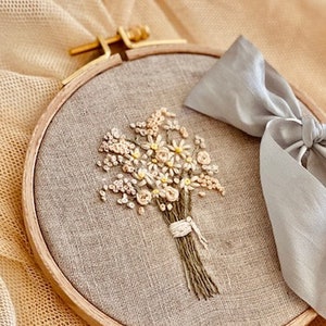 Beginner Embroidery Kit, Embroidery Kit, Embroidery, Flower Embroidery, Summer Bouquet, Hand Embroidery Kit, Kits DIY Embroidery set