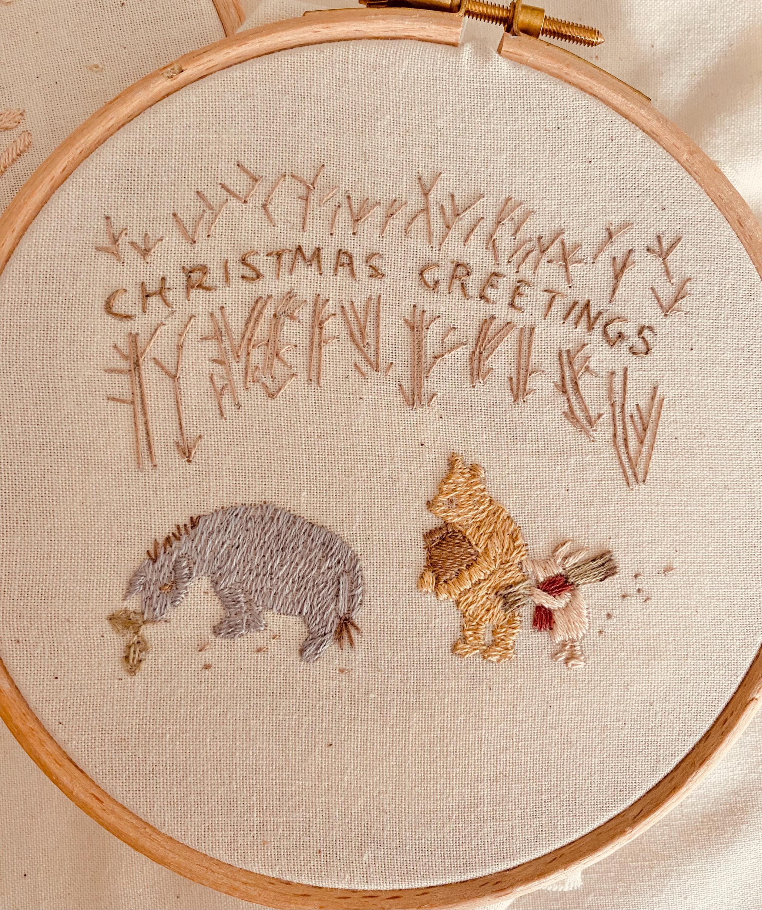 くまのプーさんと仲間たちのクリスマスセット - 刺繍キット、保育園