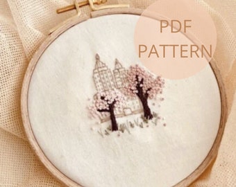 Beginner Embroidery PDF pattern, Upper West Side PDF