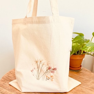 Beginner Embroidery Tote Bag Kit, Flower Embroidery, Embroidery Kit, Embroidery, Wildflowers Design, Hand Embroidery Kit, DIY Embroidery set image 9