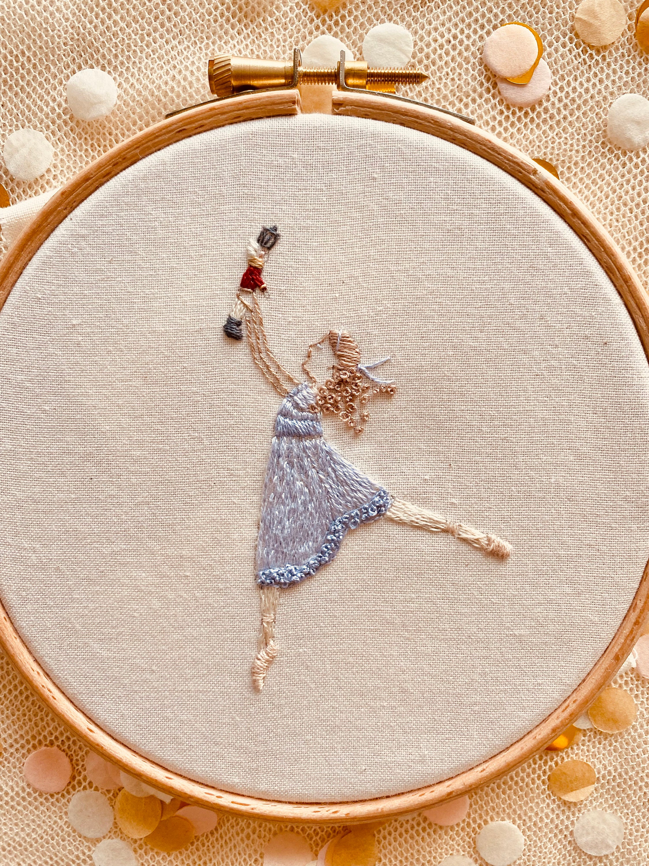 クララとくるみ割り人形の刺繍キット：DIYクリスマスバレエ刺繍 - Etsy