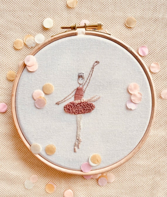 Sugarplum Fairy Embroidery Kit: Nutcracker Ballet DIY Christmas Craft