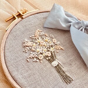 Beginner Embroidery Kit, Embroidery Kit, Embroidery, Flower Embroidery, Summer Bouquet, Hand Embroidery Kit, Kits DIY Embroidery set image 6