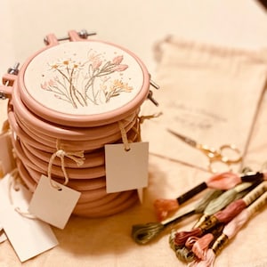 Beginner Embroidery Tote Bag Kit, Flower Embroidery, Embroidery Kit, Embroidery, Wildflowers Design, Hand Embroidery Kit, DIY Embroidery set image 4