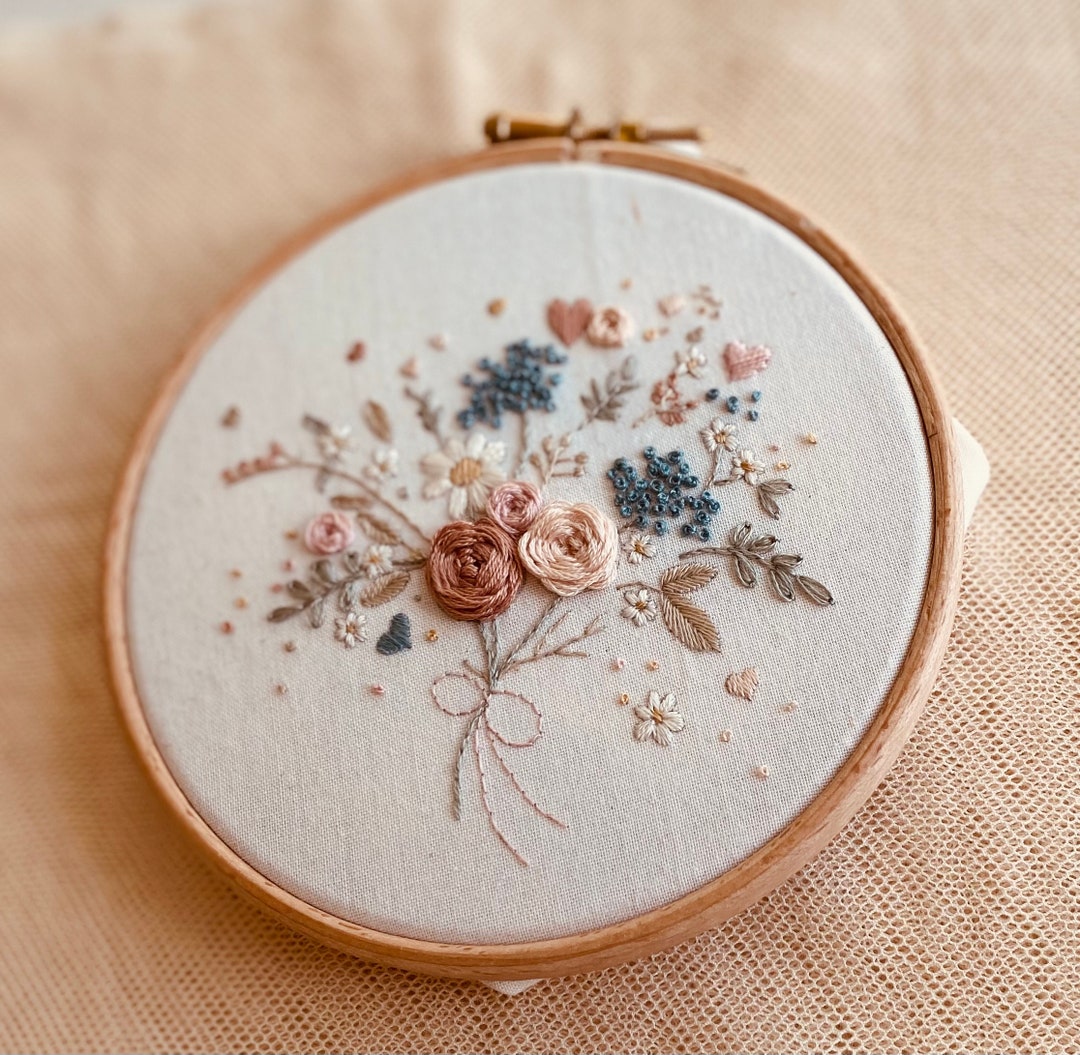 Blooming Bouquet, Embroidery Kit, Learn to Embroider, Embroidery, DIY