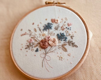 Blooming Bouquet, Embroidery Kit, Learn to embroider, Embroidery, DIY kit