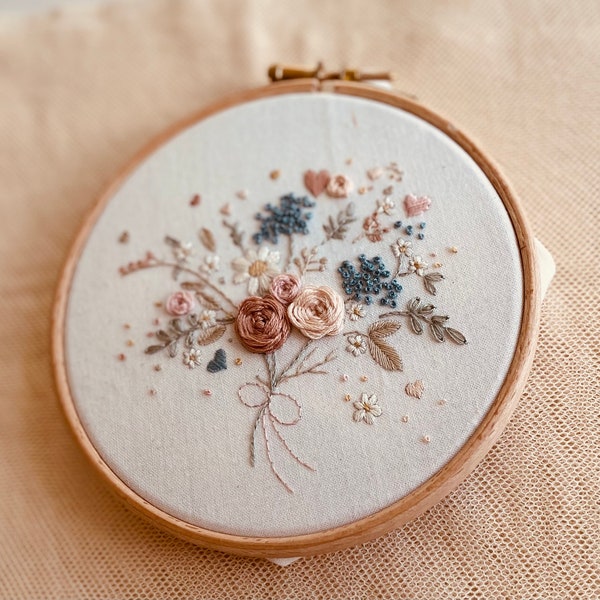 Blooming Bouquet, Embroidery Kit, Learn to embroider, Embroidery, DIY kit