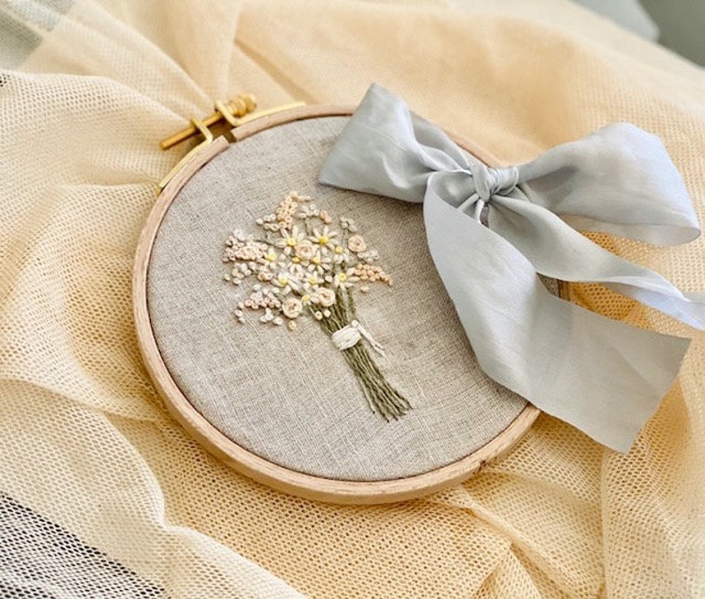 Beginner Embroidery Kit, Embroidery Kit, Embroidery, Flower Embroidery, Summer Bouquet, Hand Embroidery Kit, Kits DIY Embroidery set image 5