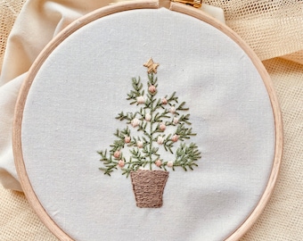 Arbre de Noël, Broderie de Noël, Kit de broderie