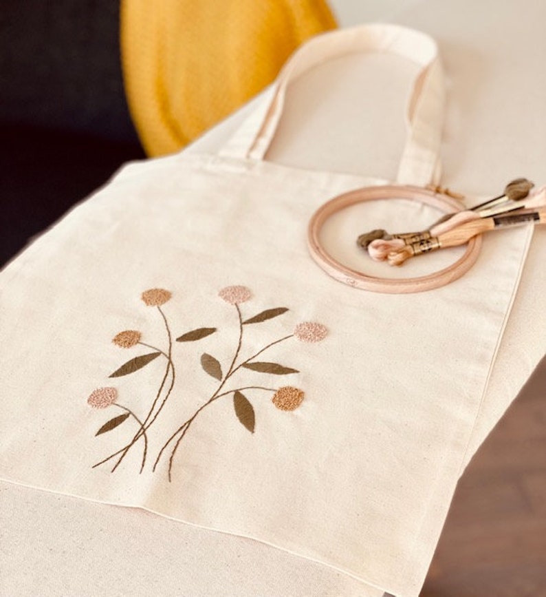 Beginner Embroidery Kit, Tote Bag Embroidery Kit, Embroidery Kit, Flower Embroidery, My First Embroidery Kit image 5