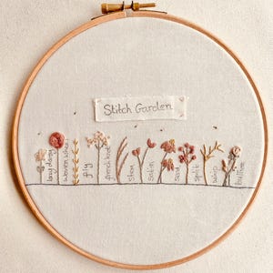 Kit de bordado para principiantes: Stitch Garden Sampler, aprende a bordar
