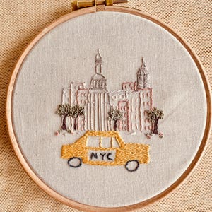 New York City Stickdatei: Anfänger-Stickerei, DIY, Sticken lernen