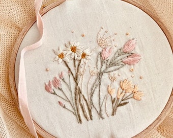 Beginner Embroidery Kit, Easy Embroidery Kit for Beginners, Embroidery, Flower Embroidery kit, Wildflowers, Needlepoint kits, DIY