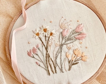 Beginner Embroidery Kit, Easy Embroidery Kit for Beginners, Embroidery, Flower Embroidery kit, Wildflowers, Needlepoint kits, DIY