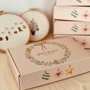 Christmas Box, Christmas Gift Box, Christmas Craft Box, Christmas Embroideries