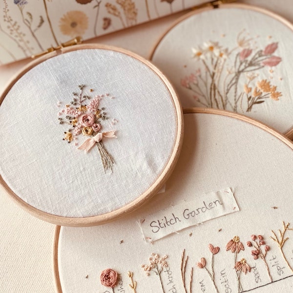 Learn to Embroider Journey Box, Beginner embroidery kit, DIY embroidery