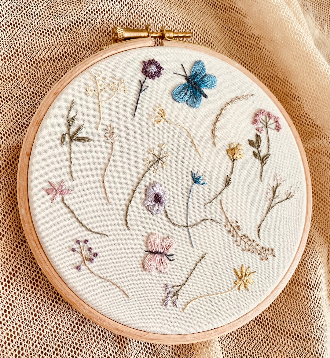 Summer Dreaming, Flower Embroidery Kit - Etsy