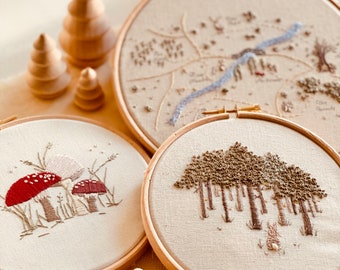 Storybook Woodland Embroidery Subscription, Embroidery Kits