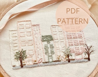 Beginner Embroidery PDF Pattern, Upper East Side PDF