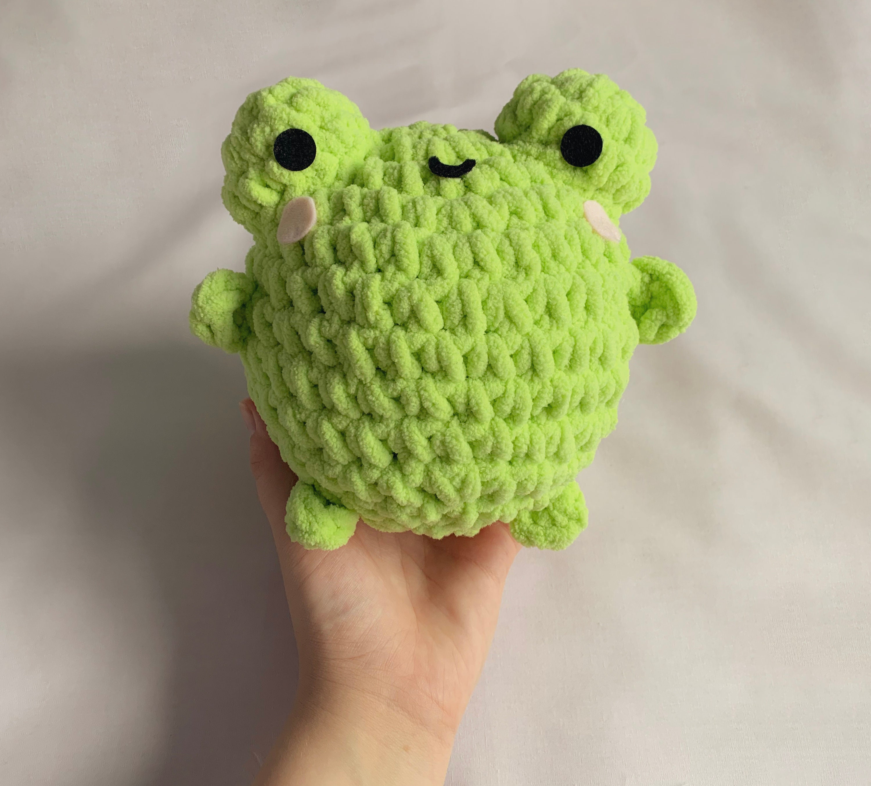 Handmade Crocheted Large Frog Froggie Amigurumi Soft Fluffy | Etsy