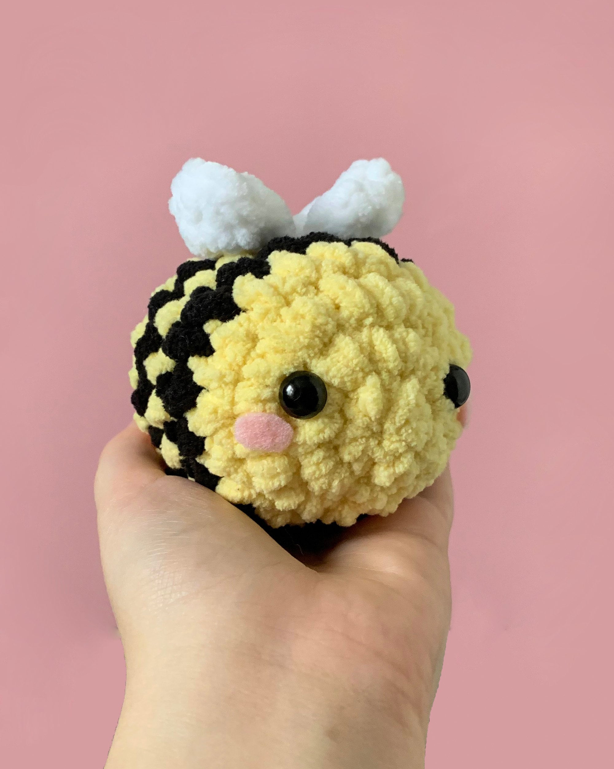 Handmade Crocheted Mini Bee Amigurumi Soft Fluffy Plushie Etsy