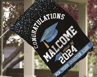 Custom Graduation Flag | Graduate Yard Sign | Custom Graduation Garden Flag | 2024 Graduation Flag | Senior 2024 Flag | College Grad Gifts