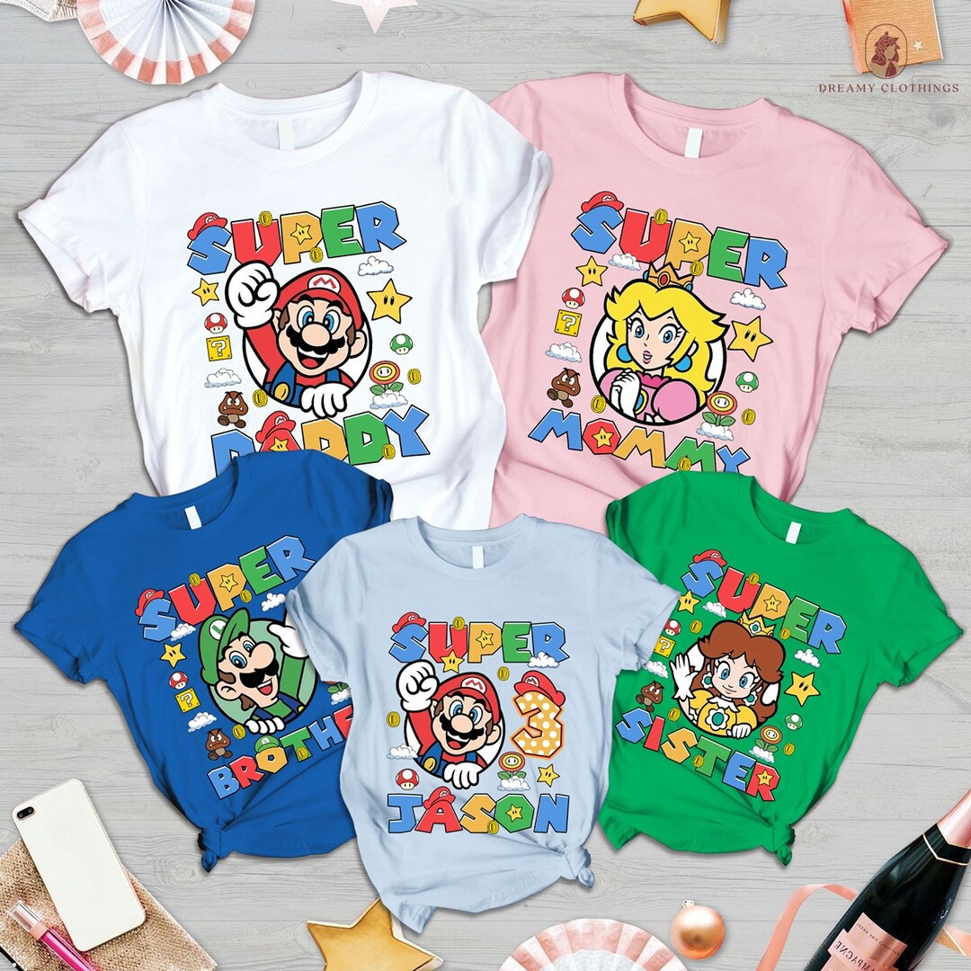 Super Mario Shirt Super Mario Family Shirt Family Shirt Matching Family