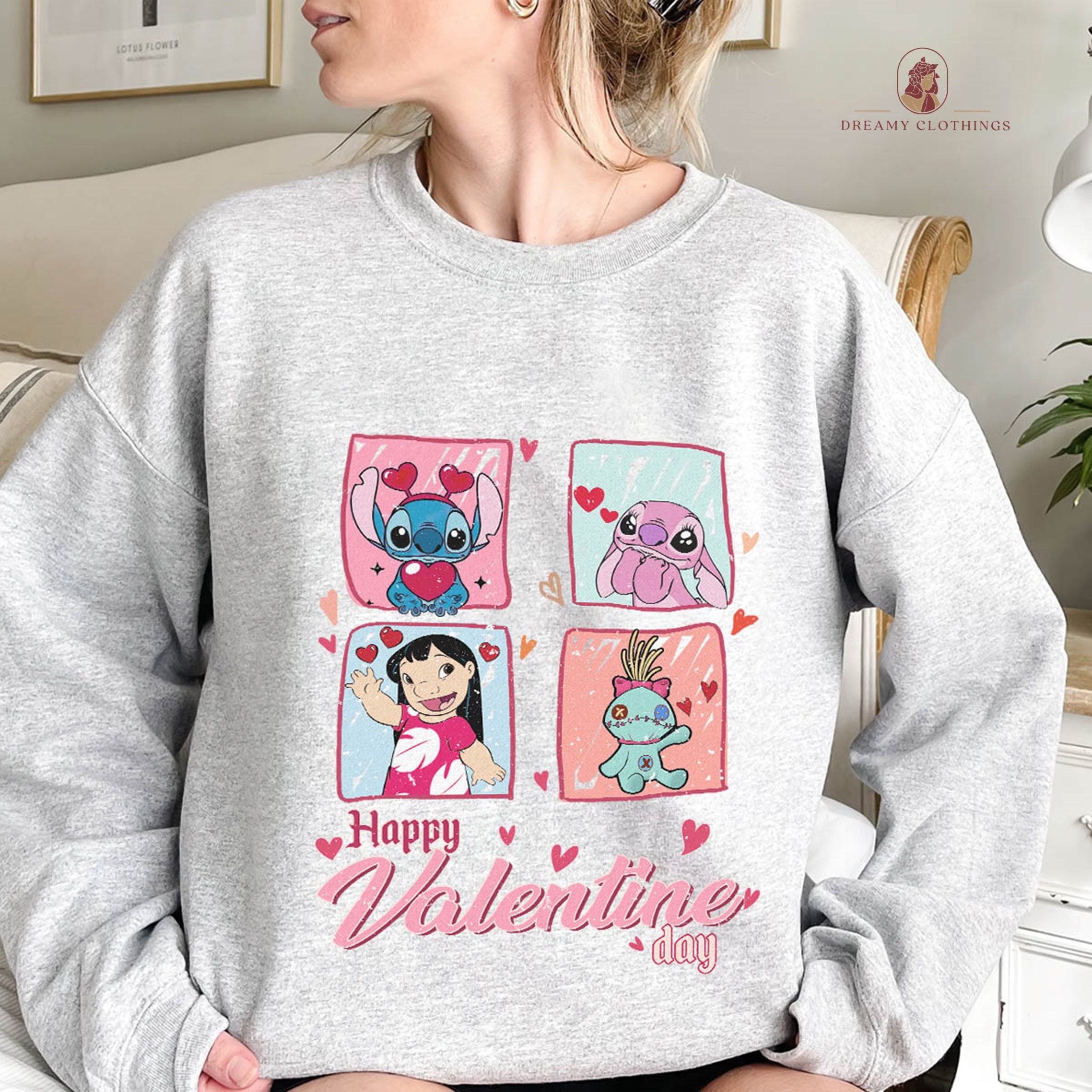 Stitch And Angel Shirt, Disney Valentines Day Shirt, Stich Valentine