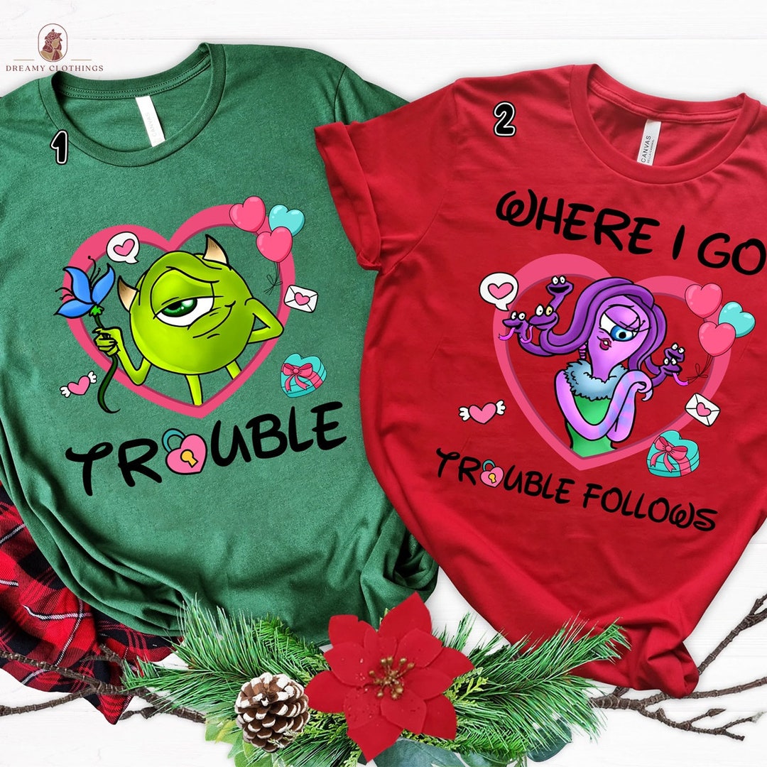 Mike Wazowski and Celia Mae Couple Shirt Monsters Inc Couple Shirt