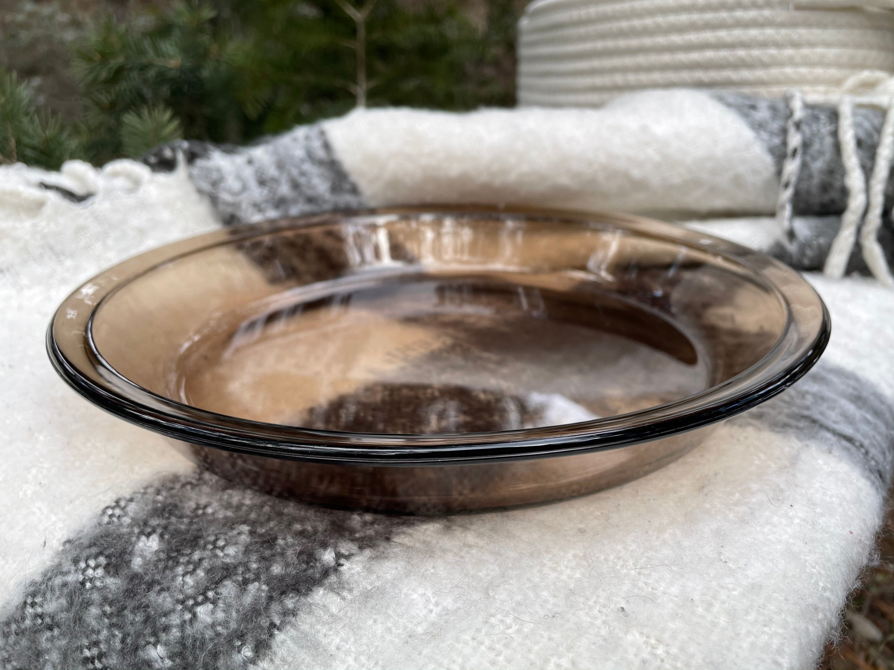 Pyrex Amber Pie Plate 23cm retro pie pan Baking dish Etsy