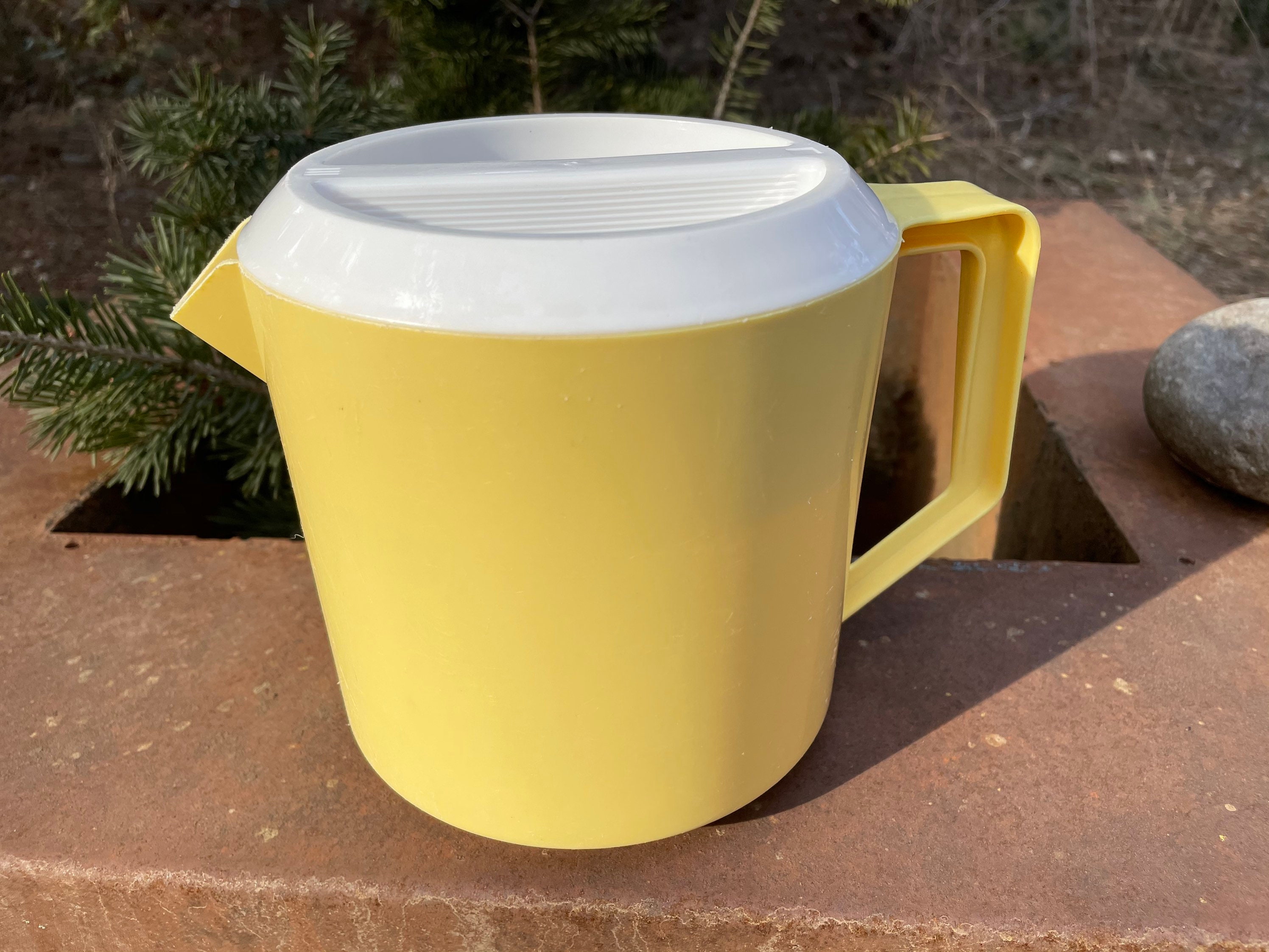 Retro Rubbermaid Yellow Juice Jug Vintage 1970s pitcher Etsy
