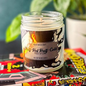 Hot and Cold Hero Anime Inspired Candle - Mint, Fir, Snow, Pepper, Spice Scented