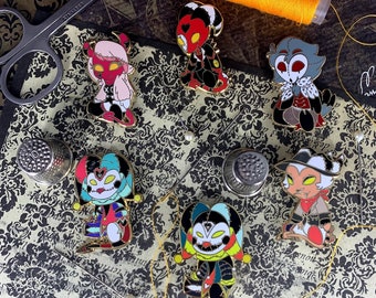 LAST CHANCE Helluva Boss Demon Doll Plushie Enamel Pins