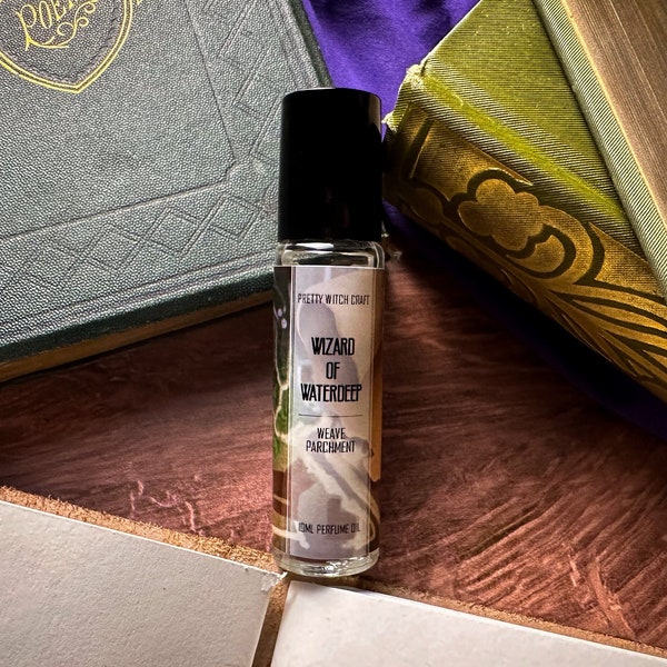 Gale The Wizard of Waterdeep BG3 Parchment Ocean and Wine Perfume Oil Roller Ball