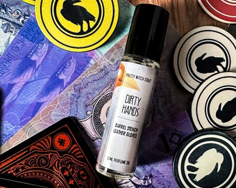 Six of Crows/Shadow and Bone - Kaz Brekker - Dirtyhands - Fandom Inspired Perfume Oil - Leather Gloves, Suits, Harbor Spray