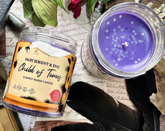 Child of Tomes - Agott - WHA Inspired Soy Candle - Ink and Parchment Scented