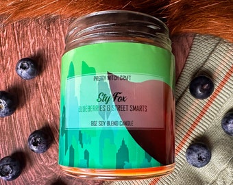 Sly Fox - Nick - Zootopia Inspired Soy Candle - Blueberry and Street Smarts