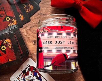 Husk Hazbin Hotel "Loser Just Like Me" Inspired Soy Candle
