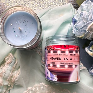 Emily Hazbin Hotel &quot;Heaven is a Lie&quot; Inspired Soy Candle
