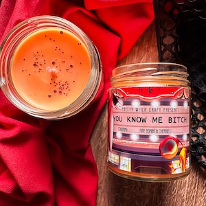 Cherri Bomb Hazbin Hotel &quot;You Know Me&quot; Inspired Soy Candle