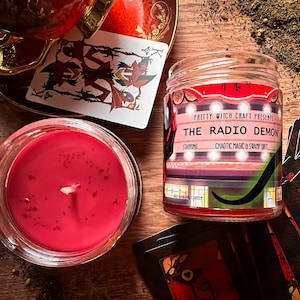 Alastor Hazbin Hotel &quot;Radio Demon&quot; Inspired Soy Candle
