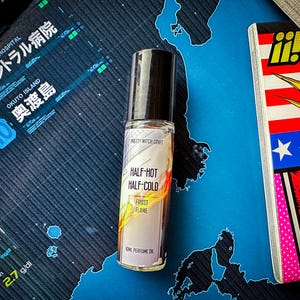 Hot and Cold Hero Anime Inspired Perfume Oil - Mint, Fir, Snow, Pepper, Spice Scented