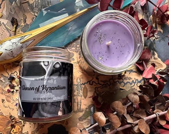 Lucanis - Demon of Vyrantium - Dragon Age Veilguard - Fandom Inspired Candle - Coffee and Leather