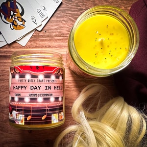 Charlie Hazbin Hotel &quot;Happy Day In Hell&quot; Inspired Soy Candle