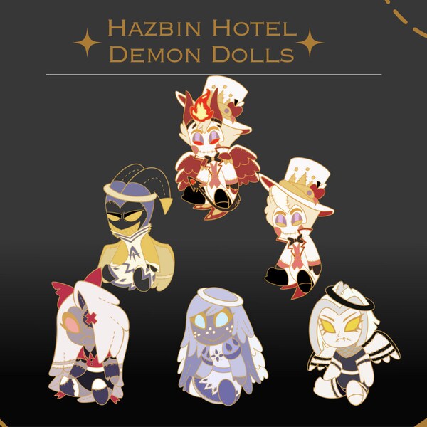 PREORDER Hazbin Hotel Demon Doll Enamel Pin ANGEL EDITION