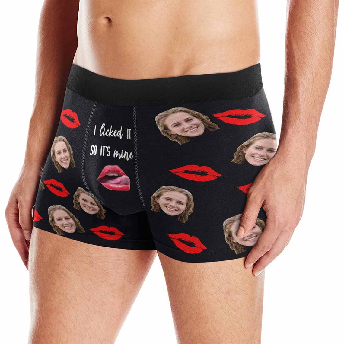 Personalized Men's Funny Face Underwear Wife's Face on | Etsy