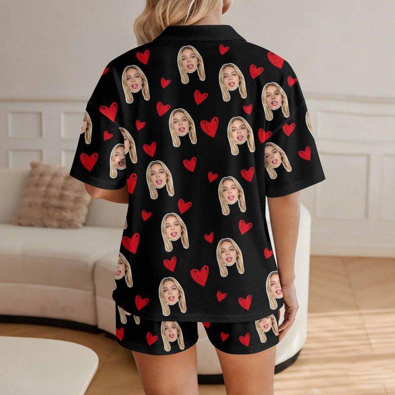 Custom Face Pajama Set, Personalized Photo Pajamas, Christmas Gift 画像 17