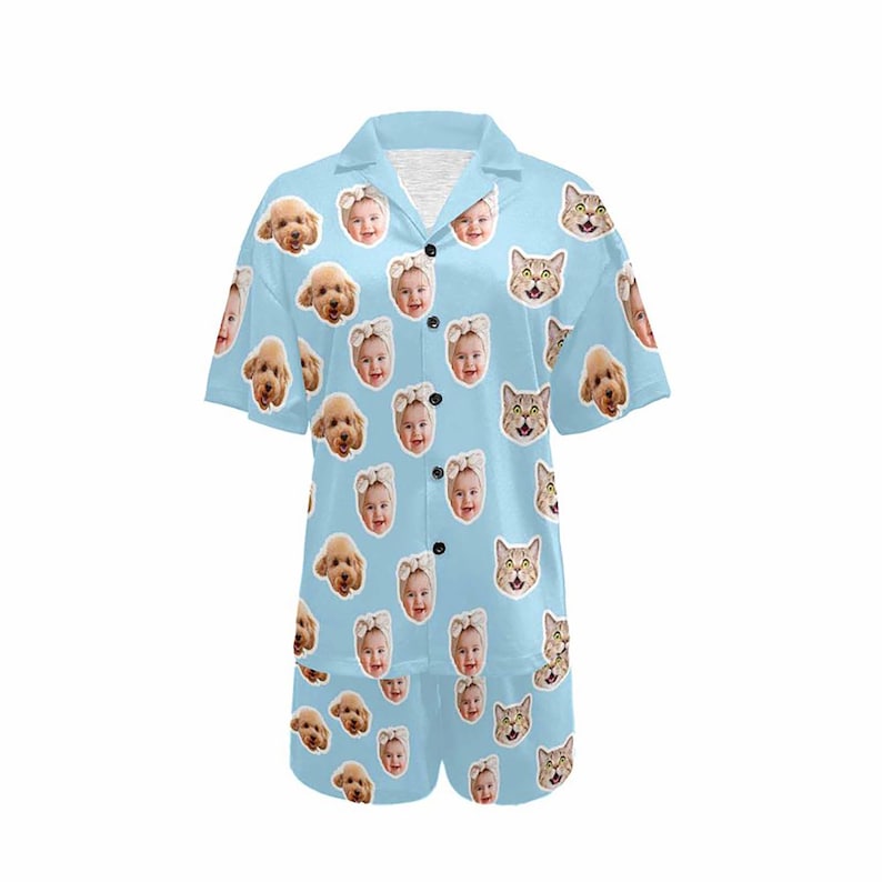 Custom Face Pajama Set, Personalized Photo Pajamas, Christmas Gift 画像 20